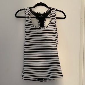 Striped racerback workout tank